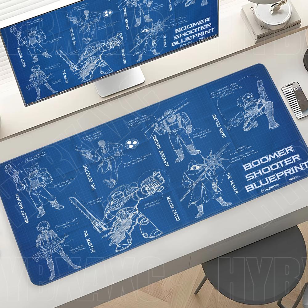 Gaming Accessories Drawing - Tappetino per Mouse Grande Nero, Mousepad