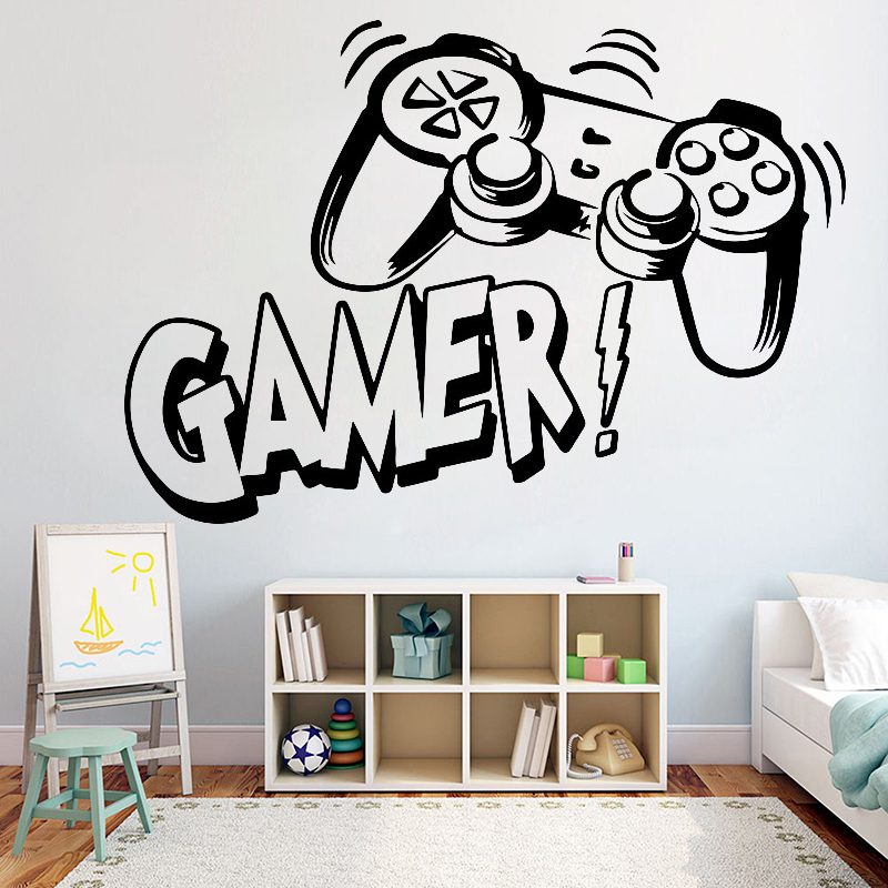 Gaming Accessories Wall - Adesivo murale per cameretta per videogiochi