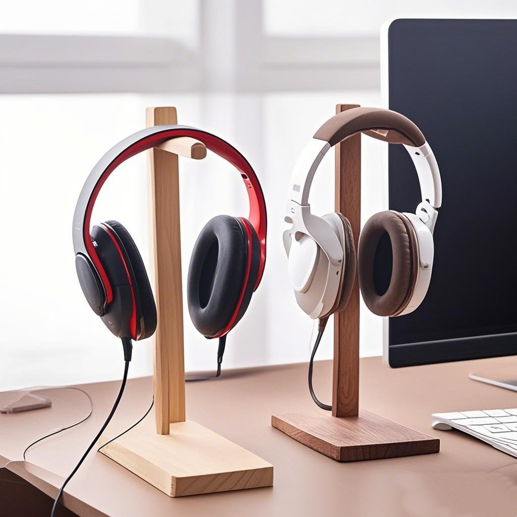Gaming Accessories Rack - Supporto per cuffie in legno Espositore