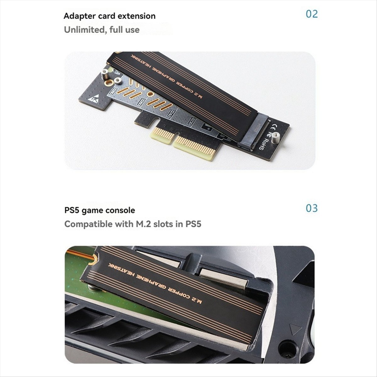 M2 Heatsink Cooler - Dissipatore di Calore A46U per SSD,