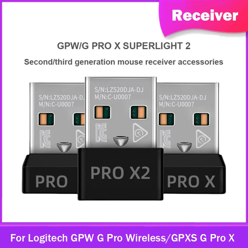 Logitech Mouse G Pro X Superlight - Adattatore ricevitore Dongle USB originale per