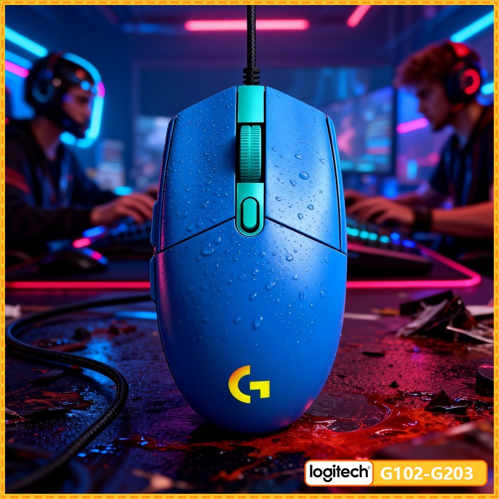 Logitech Mouse G203 - Mouse Logitech G203, Sensore Ottico USB