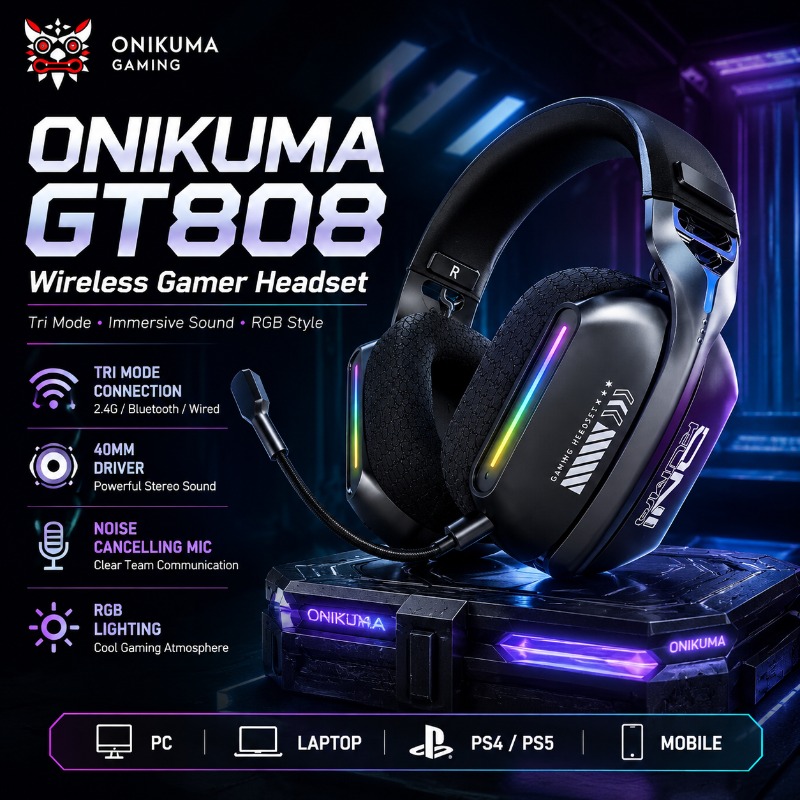 ONIKUMA GT808 Cuffie da gioco  - Venom Gaming Accessories recensione e prezzo