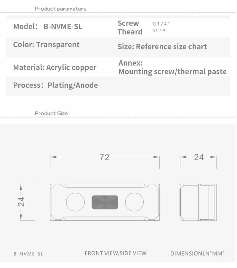 Bykski Blocco Acqua per 2280/2 - M2 Heatsink Cooler recensione e prezzo