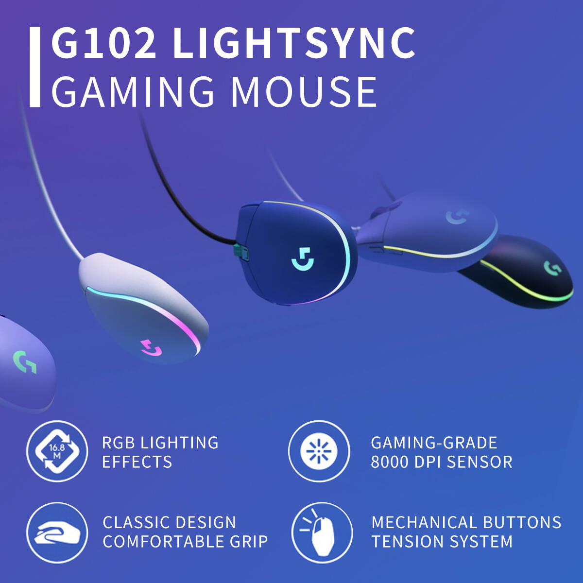 Mouse USB cablato Logitech G10 - Logitech Mouse G203 recensione e prezzo